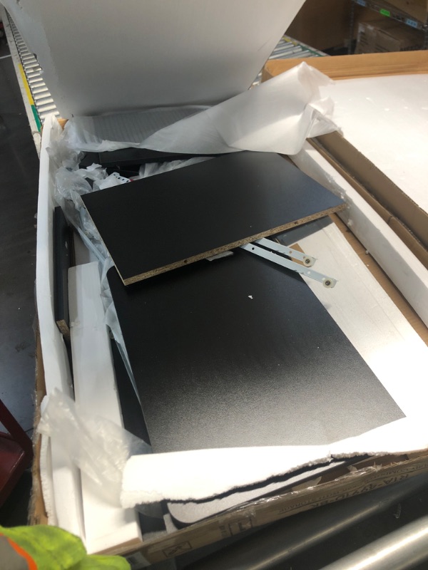 View 7 of ***PARTIAL SET - PRICE ADJUSTED***
Techni Mobili 57"W Computer Desk w/ 3 Drawers & Storage Cabinet, Black/Gold