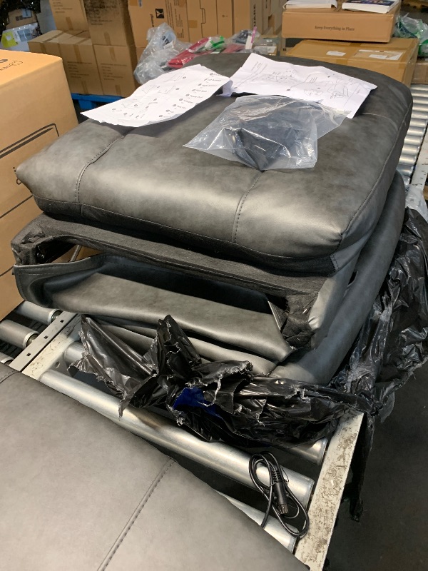 View 7 of ***STOCK PHOTO FOR REFERENCE ONLY***
POWER LIFT CHAIR  - DARK GREY LEATHER
