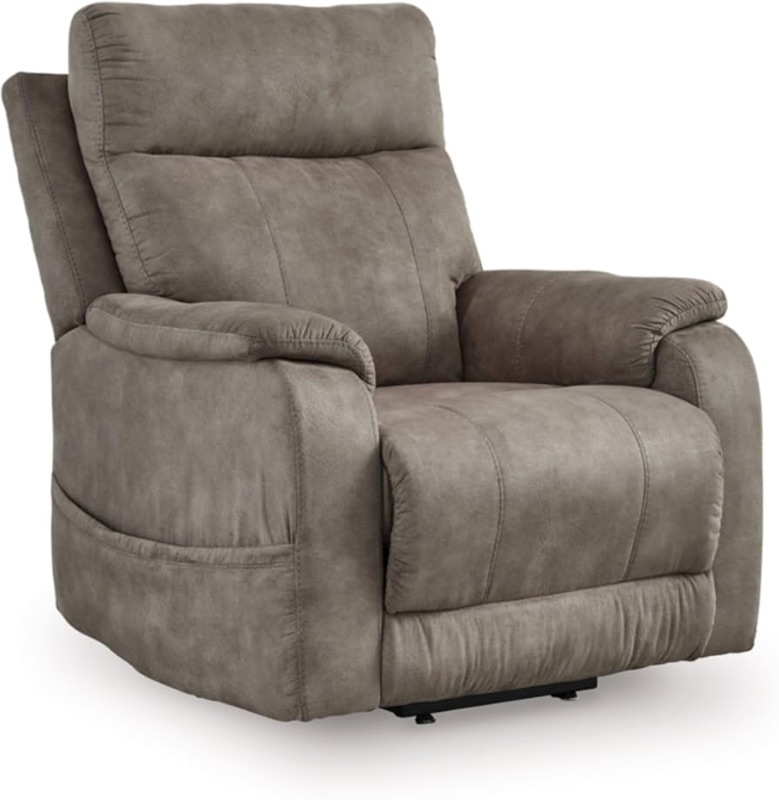View 1 of ***STOCK PHOTO FOR REFERENCE ONLY***
POWER LIFT CHAIR  - DARK GREY LEATHER