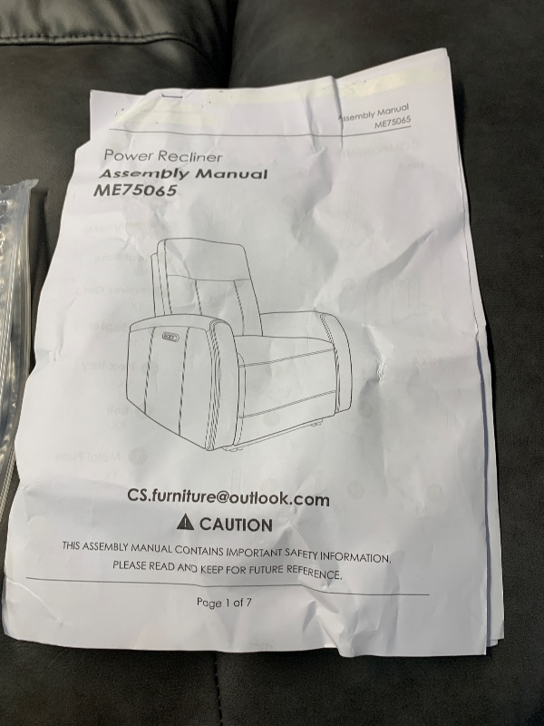 View 4 of ***STOCK PHOTO FOR REFERENCE ONLY***
POWER LIFT CHAIR  - DARK GREY LEATHER