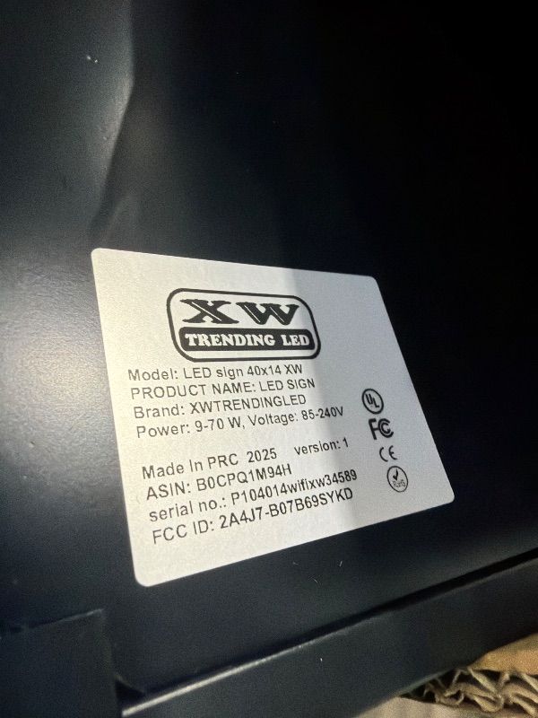 View 5 of *** PARTS ONLY ***
XWTRENDINGLED Scrolling LED Sign 40" x 14" WiFi Programmable