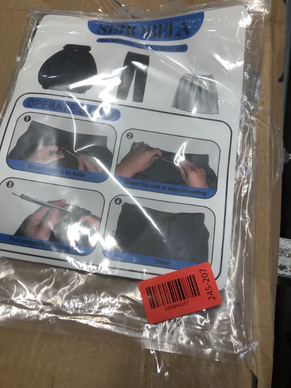 View 2 of ***STOCK PHOTO REFERENCE ONLY***etec 4 Pack Drawstring Cords Replacement Drawstrings, Black, Navy Blue