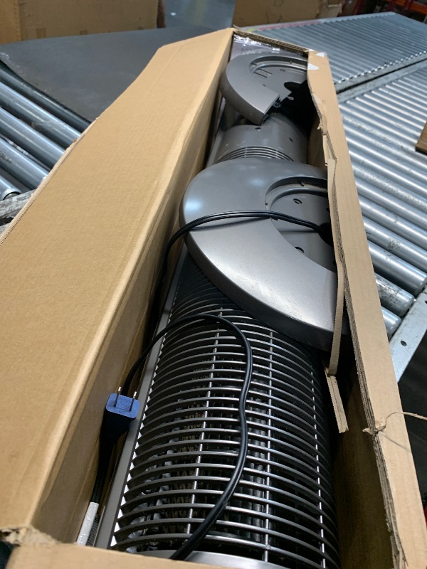 Photo 1 of **MIGHT HAVE ISSUES WITH FUNCTIONALITY**Lasko Oscillating Tower Fan - 42" Gray/Woodgrain
