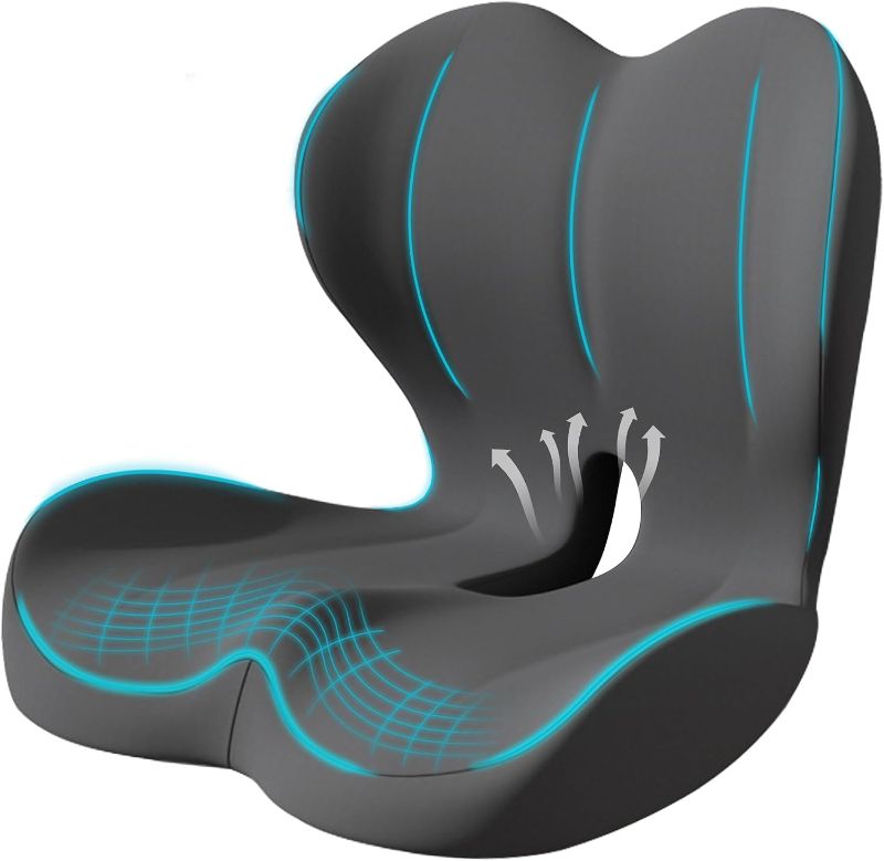 View 1 of ***STOCK PHOTO FOR REFERENCE ONLY***Ergonomic Seat Cushion - Gray