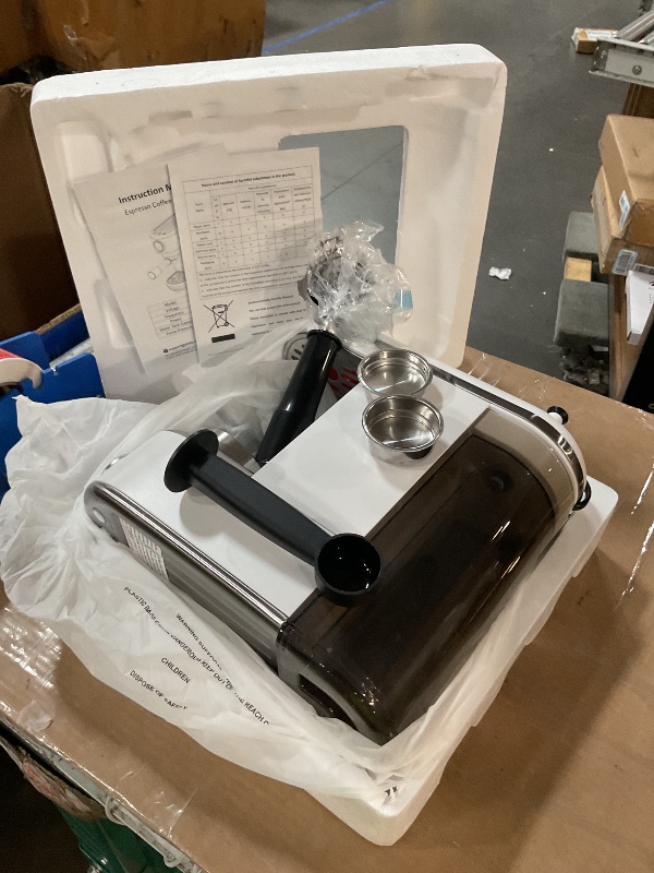 Photo 1 of ***LIKE NEW/OPEN BOX***
atatix Espresso Machine, 20 Bar Pressure, White