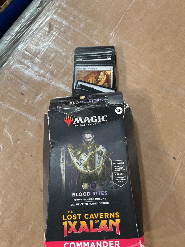 View 2 of **PACKS OPENED**Magic: The Gathering The Lost Caverns of Ixalan Commander Deck - Blood Rites (**76**-Card Deck, 2-Card Collector Booster Sample Pack + Accessories)