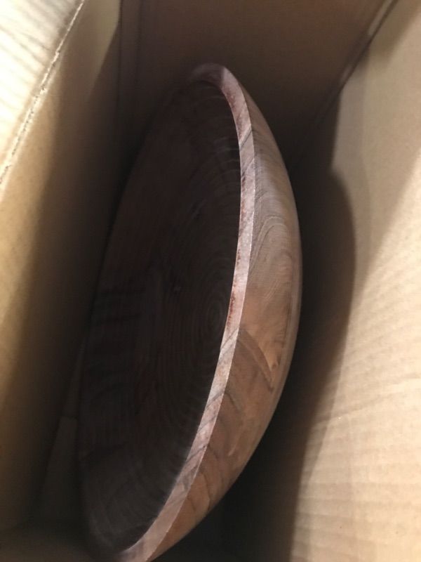 View 3 of ***STOCK PHOTO FOR REFERENCE ONLY***Folkulture Wooden Fruit Bowl for Kitchen Counter | 12" Large Premium Eco Friendly Banana Fruit Basket for Kitchen | Acacia Wood Bowl with Holder, Pedestal for Table Decor, Centerpiece for Dining Table