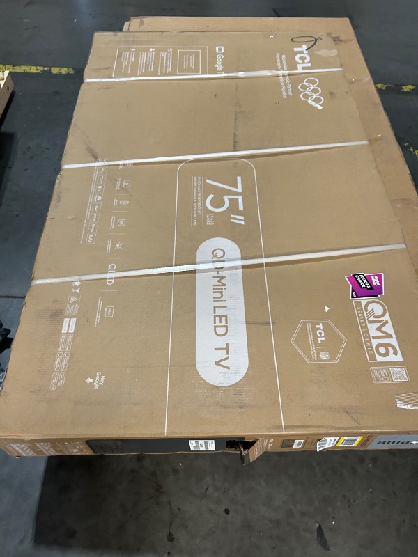 Photo 1 of ***FACTORY SEALED OPEN FOR INSPECTION***
TCL 75 Inch QM6K Series Mini LED QLED 4K Smart TV