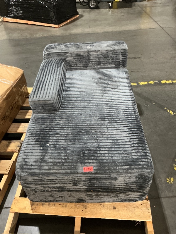 View 2 of ***TRUCK/TRAILER PICKUP ONL***
VanAcc 65" Chaise Lounge Sofa, No-Assembly Sleeper Chaise, Gray