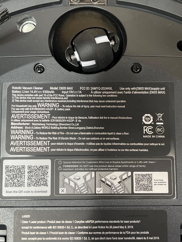 Photo 1 of ***NONFUNCTIONAL DOESNT CHARGE***
SHELIKI Robotic Vacuums Cleaner with LiDAR Navigation Strong Suction for Home Pet Hair Hard Floor Carpet
