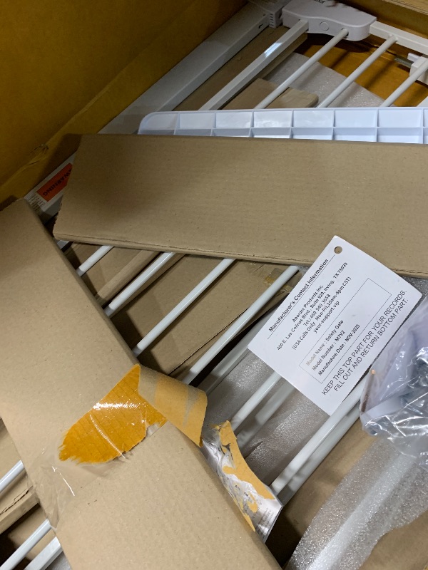 Photo 1 of ***STOCK PHOTO FOR REFERENCE ONLY***Cumbor 30-46" Baby Gate for Stairs, Auto Close Dog Gate for Doorways White