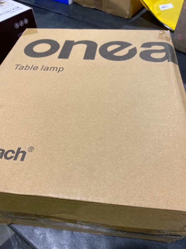 Photo 1 of Oneach 22" Glass Table Lamps (Set of 2) with Nightlight, Gray