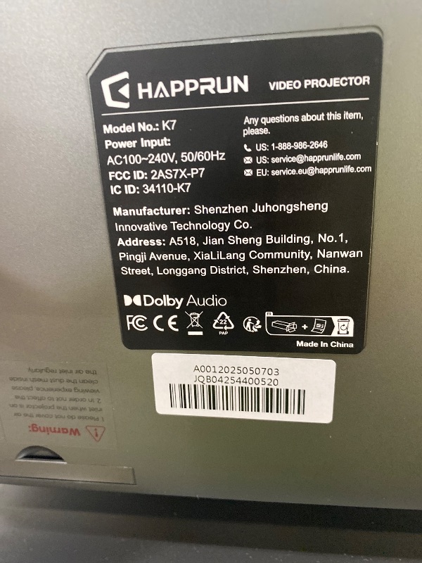 Photo 1 of HAPPRUN Outdoor Projector with Google TV, 4K Decoding