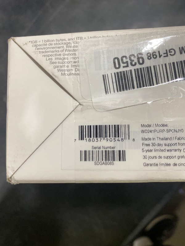 Photo 1 of Western Digital 24TB WD Purple Pro Surveillance HDD