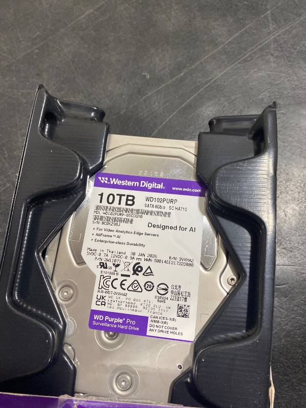 Photo 1 of Western Digital 10TB WD Purple Pro Surveillance Internal Hard Drive