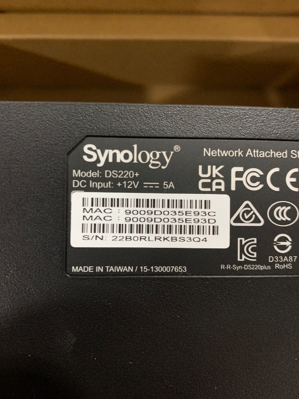 Photo 1 of Synology 2 bay NAS DiskStation DS220+ (Diskless)