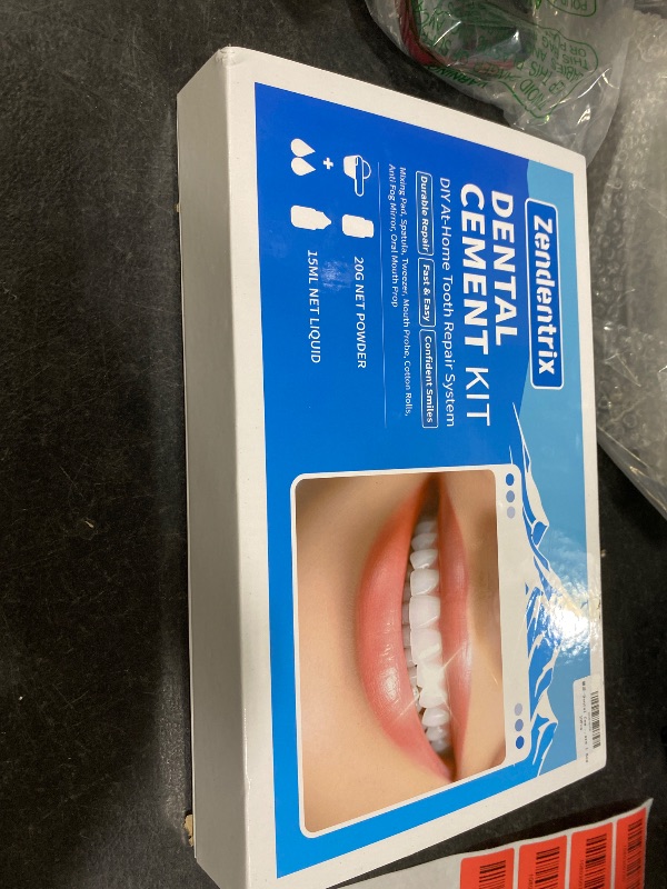 Photo 1 of Dental Cement Kit Zinc Oxide Eugenol Tooth Repair Kit, Instant Tooth Repair, Cap, Crown & Bridge Filling, DIY, Self Curing, Sturdy & High Strength, Emergency Dental Care 1 Box 15Pcs