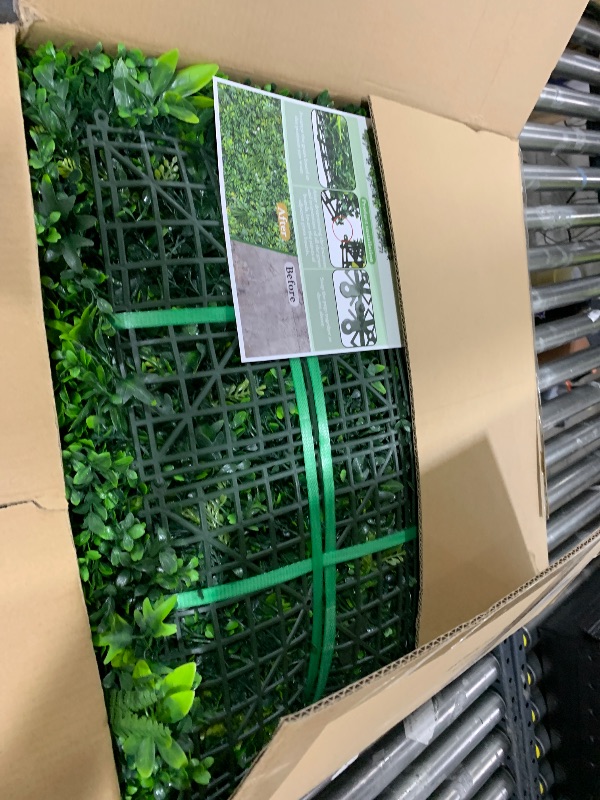 Photo 1 of ODTORY Artificial Greenery Wall Panels - 20"x 20" 12P Privacy Screen Fence
