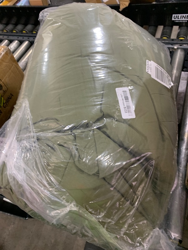 Photo 1 of Andency King Comforter Set, Olive Green, 7 Pieces