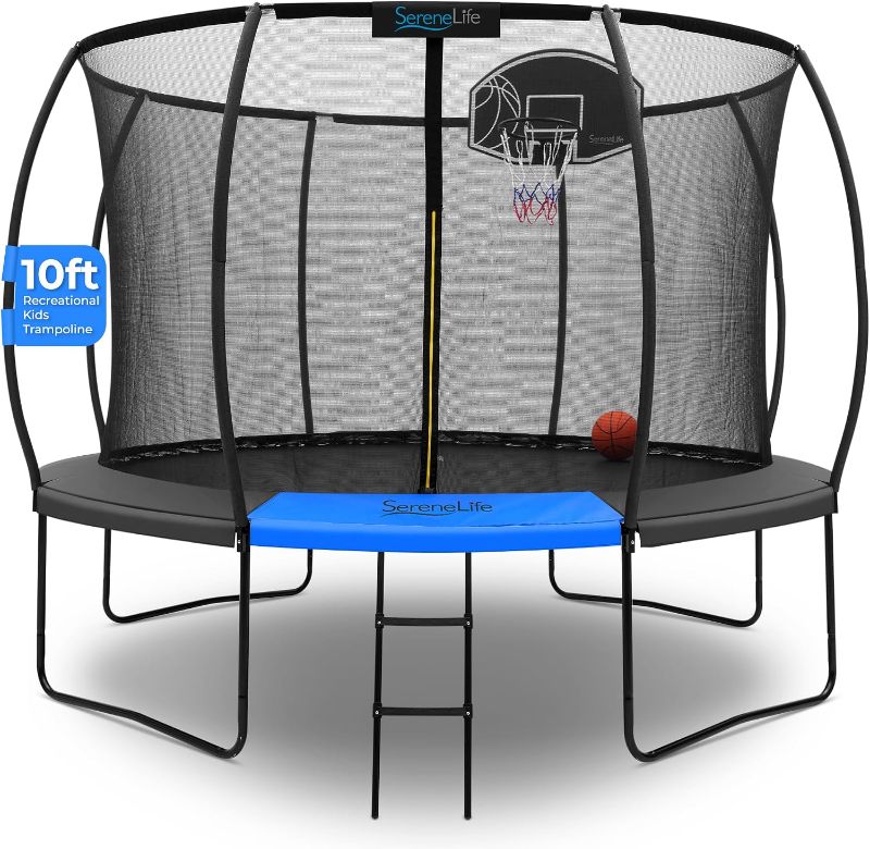 Photo 1 of 
SereneLife 10FT Outdoor Trampoline for Kids - Recreational Backyard Trampoline 