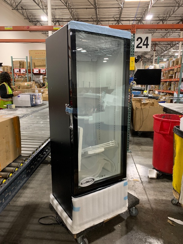 Photo 1 of KoolMore 21 in. Black Commercial Display Refrigerator, 8 cu. ft.