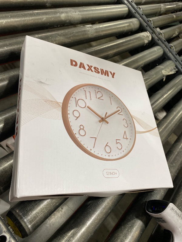 Photo 1 of DAXSMY Wall Clock 12 Inch Rose Gold Silent