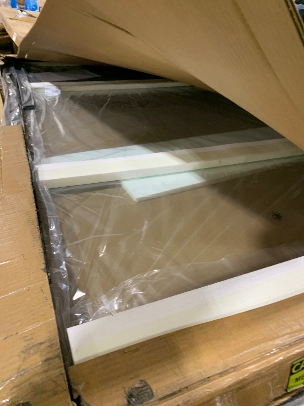 Photo 1 of 36"x76" Fixed Shower Door,3/8" Safety Glass Shower Panel, Matte Black