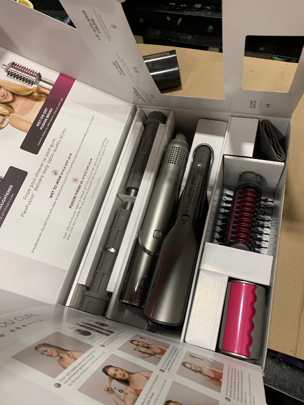 Photo 1 of Shark FlexFusion Ceramic Air Styler, Straightner, Metallic Mist, HD651S
