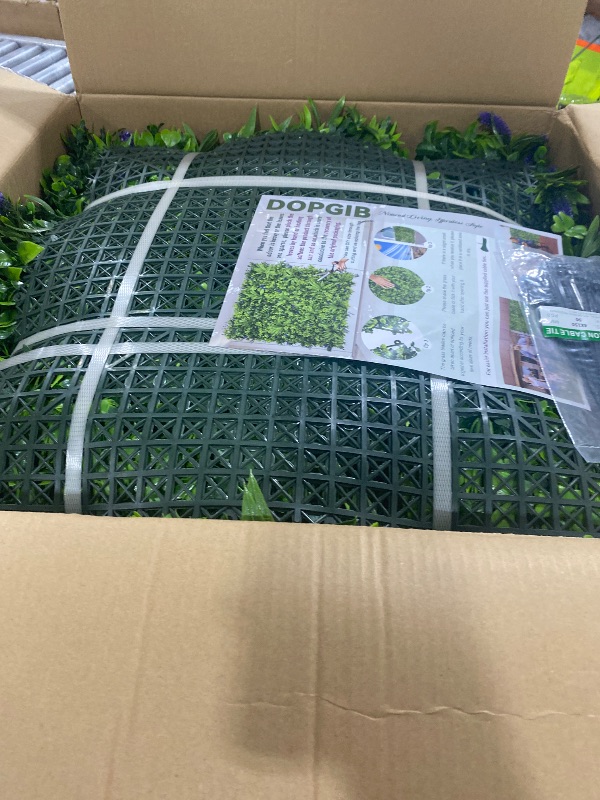 Photo 1 of DOPGIB Artificial Greenery Grass Wall Panels, 20"x20", 16 Pack
