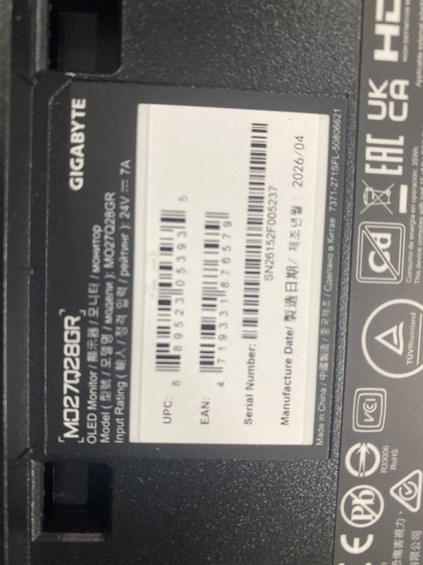 View 4 of UNTESTED GIGABYTE MO27Q28GR 27" QHD W-OLED Gaming Monitor UNTESTED