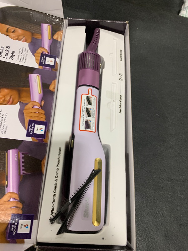 Photo 1 of Shark SilkiPro HT400PU Air Straightener & Blow Dryer, Plum