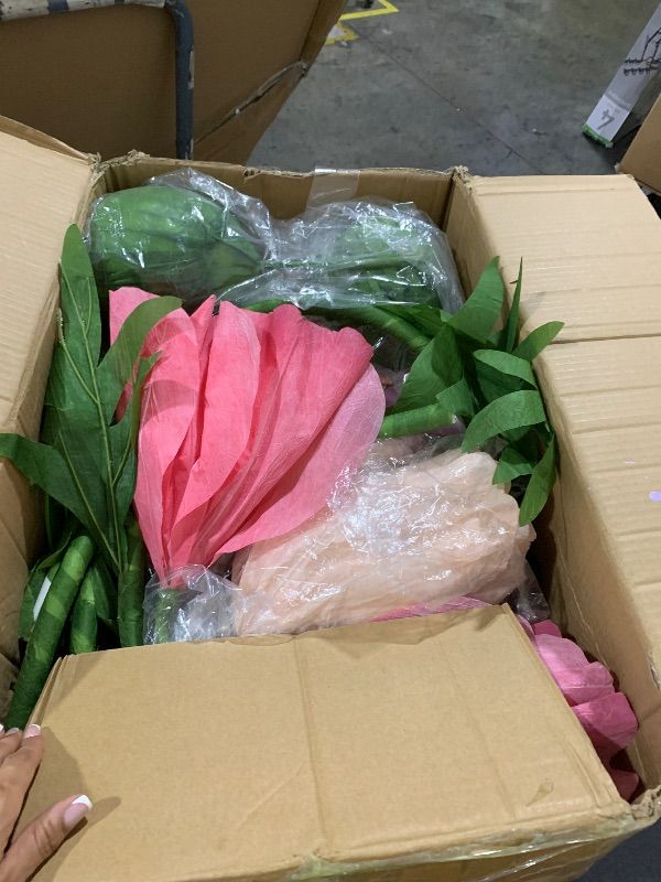 Photo 1 of Hoteam 9 Pcs 6.2 ft Giant Artificial Flowers