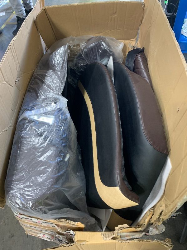 Photo 1 of Partial set - Box 2 of 2 Only Massage Chair Full Body, Zero Gravity Massage Chair with 10 Fix Rollers, Heating, Foot Massage, Auto Modes, Bluetooth Speaker, Touch Screen Controller (Brown Premium)
