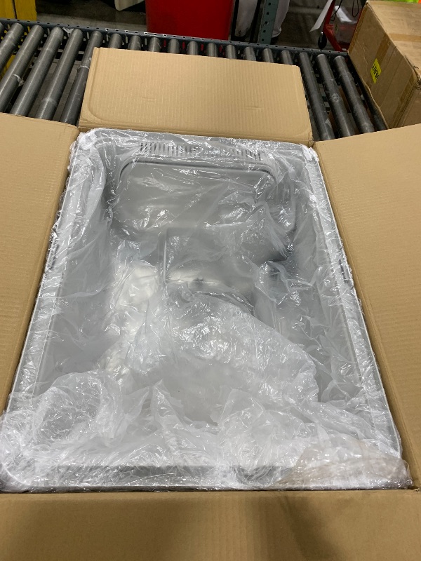 Photo 1 of Jotesnew 2-Pack XXXL Stainless Steel Cat Litter Boxes