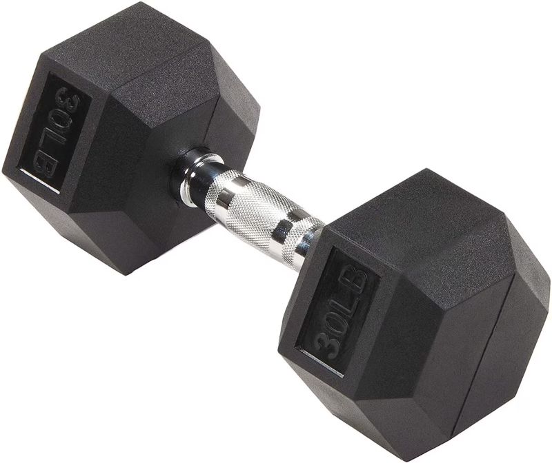 Photo 1 of HulkFit 30 LB Rubber Hex Dumbbell