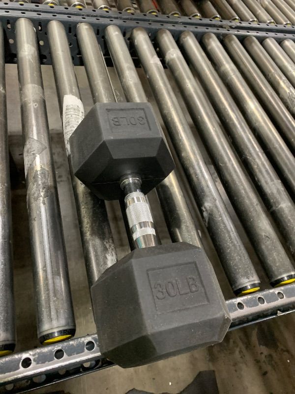 Photo 1 of HulkFit 30 LB Rubber Hex Dumbbell