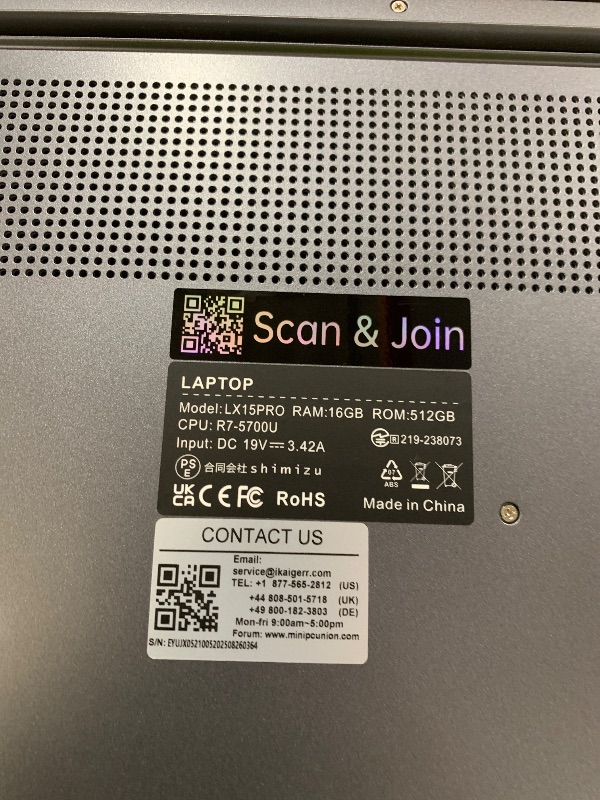 Photo 1 of KAIGERR Laptop AMD Ryzen 7 5700U