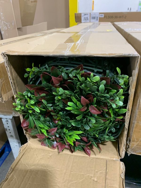 Photo 1 of ODTORY Artificial Ivy Hedge Roll - Green, 50"x120"