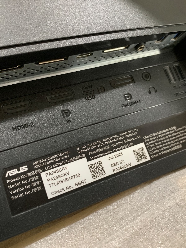Photo 1 of ASUS ProArt PA248CRV 24.1" WUXGA Monitor