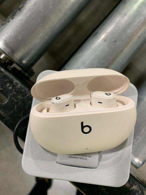 Photo 1 of Beats Studio Buds + | True Wireless Noise Cancelling Earbuds, Enhanced Apple & Android Compatibility, Built-in Microphone, Sweat Resistant Bluetooth Headphones, Spatial Audio - Ivory
