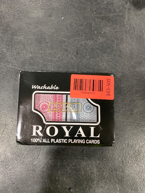 Photo 1 of Bexter 2 Decks Royal Bridge Size 100% Plastic Playing Cards Set with Plastic Storage Case, Waterproof & Durable, Casino-Style Cards for Bridge, Rummy & Poker