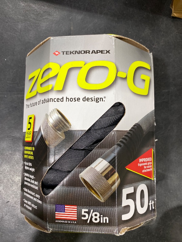 View 2 of zero-G 4001-50 Lightweight, Ultra Flexible, Durable, Kink-Free Garden Hose, 5/8-Inch by 50-Feet,Black