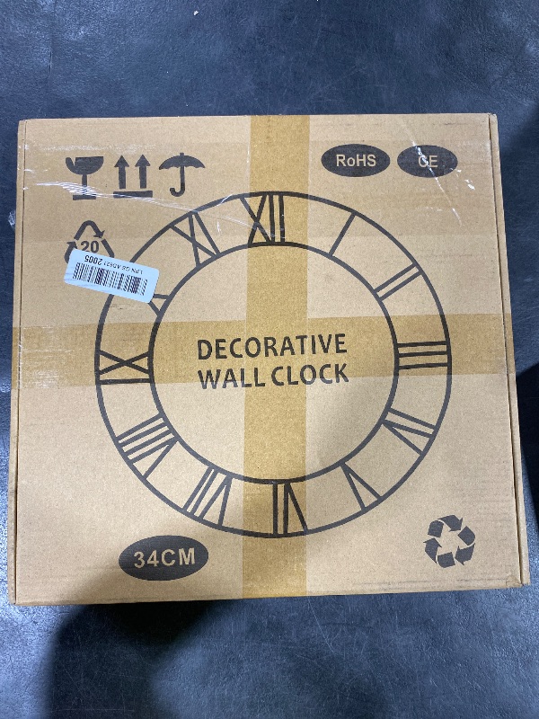 Photo 1 of Mee 2ou Large Wall Clock for Living Room Decor, 14 Inch Non Ticking Silent, Battery Operated Modern Vintage Oversized Wall Clock for Bedroom Kitchen