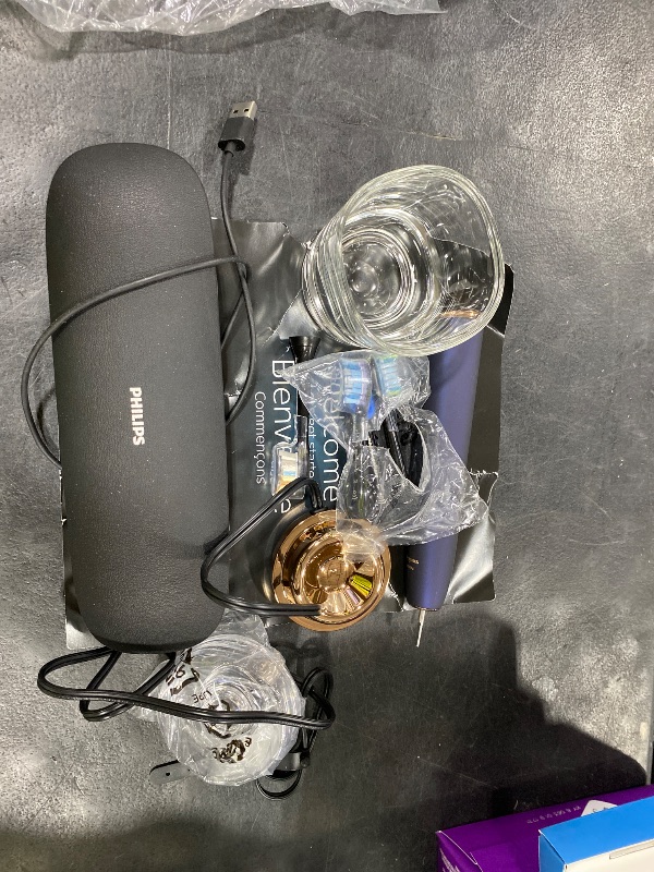 Photo 1 of Philips Sonicare DiamondClean Smart 9750 Electric Toothbrush - Sonic Toothbrush with App, Pressure Sensor, 15 Brushing Settings, Replacement Reminder, USB Charging Travel Case, Lunar Blue, HX9954/74