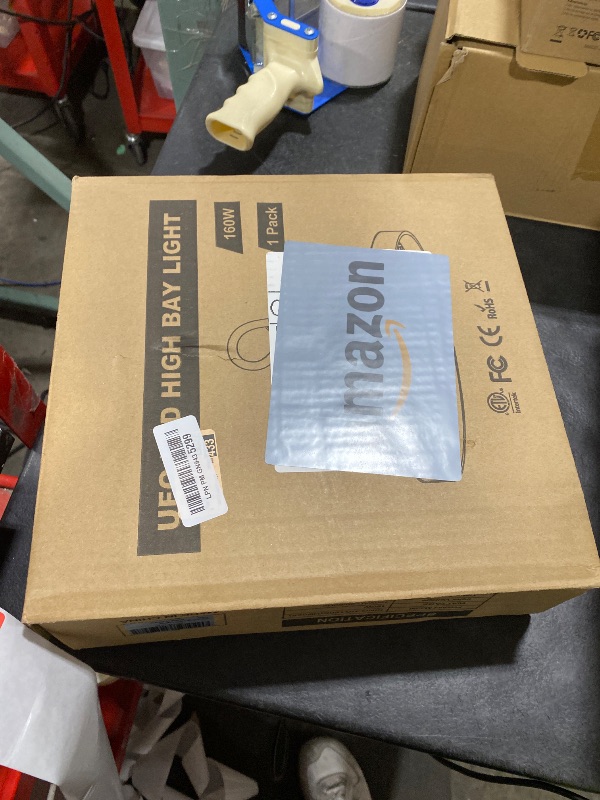 Photo 1 of 160W UFO LED High Bay Light, 24,000LM LED Shop Lights for Garage Warehouse Workshop, 5000K Daylight IP65 Waterproof Commercial Ceiling Fixture, 700W HPS/MH Equiv, ETL Listed, 6ft Cord, 1-Pack