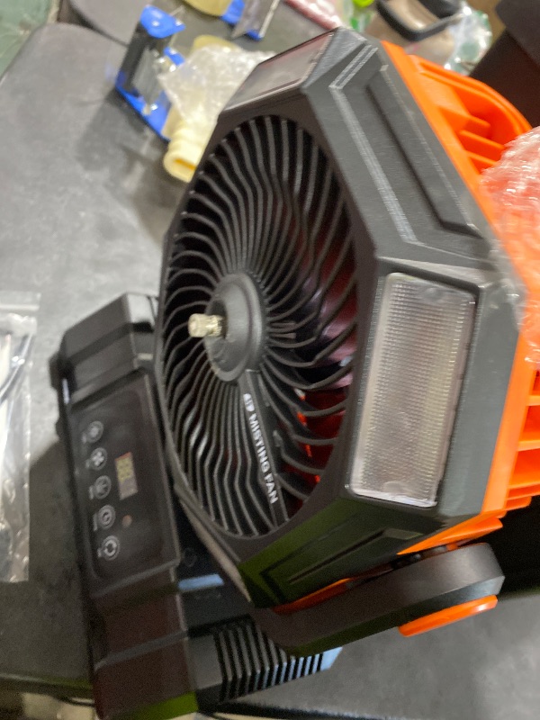 Photo 1 of Etholzon 40000mAh Misting Fans for Outside, 15L Large Tank Portable Misting Fan, Battery Powered Outdoor Mister Fan with Remote & LED Light, Wide 270° Coverage for Camping Patio Backyard