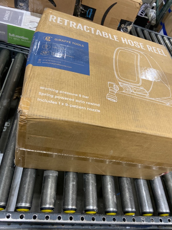 Photo 1 of Giraffe Tools Retractable Heavy Duty Hose Reel,1/2" x 130FT Auto Rewind