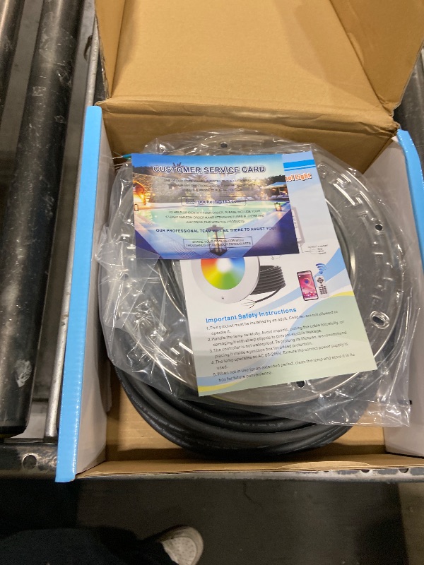 Photo 1 of Awanhe Pool Lights for Inground Pool, 60W 10 Inch LED Inground Pool Light with Controller, Remote and APP Control for Wet Niche, Color Changing Underwater Swimming Pool Lights with 100 Foot Cord