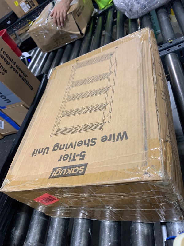 Photo 1 of Sakugi Storage Shelves - 5 Tier Shelf Organizer, Heavy Duty Garage Shelving Unit with Leveling Feet, Stable Metal Shelves Organizer for Pantry, Kitchen and Closet, 33.0" W x 12.6" D x 72.0" H, White