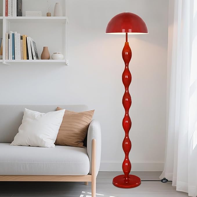 Photo 1 of Floor Lamp Creative Mushroom Lamp, Creamy Style Modern Tall Lamp